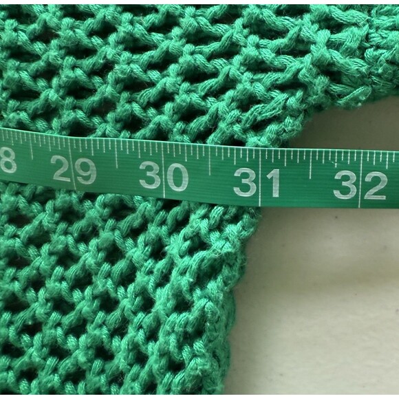 Woman’s Green Open Chunky Knit Sweater Slouchy Preppy Coastal Grandma Size 3XL - Picture 7 of 8